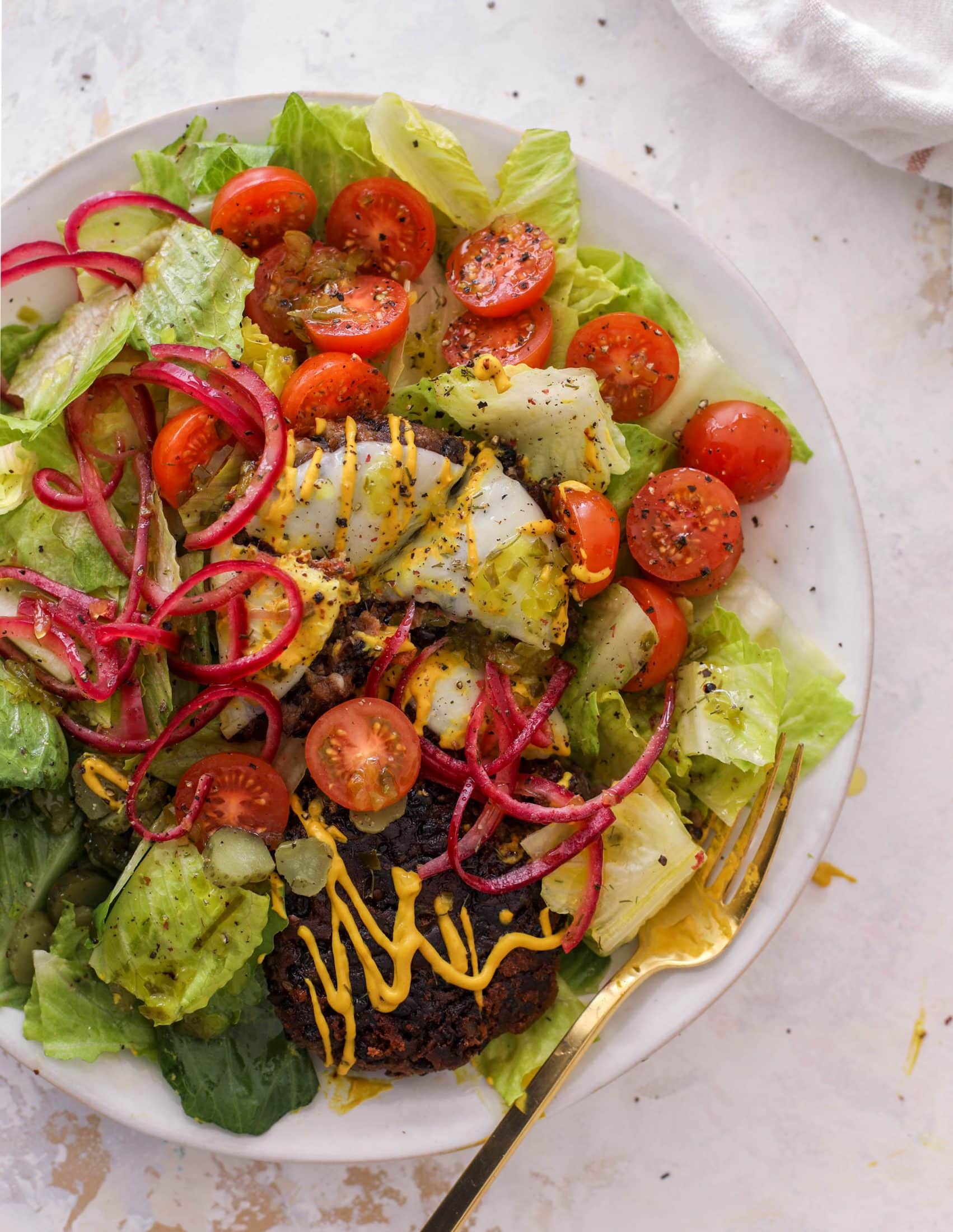 black bean burger bowls