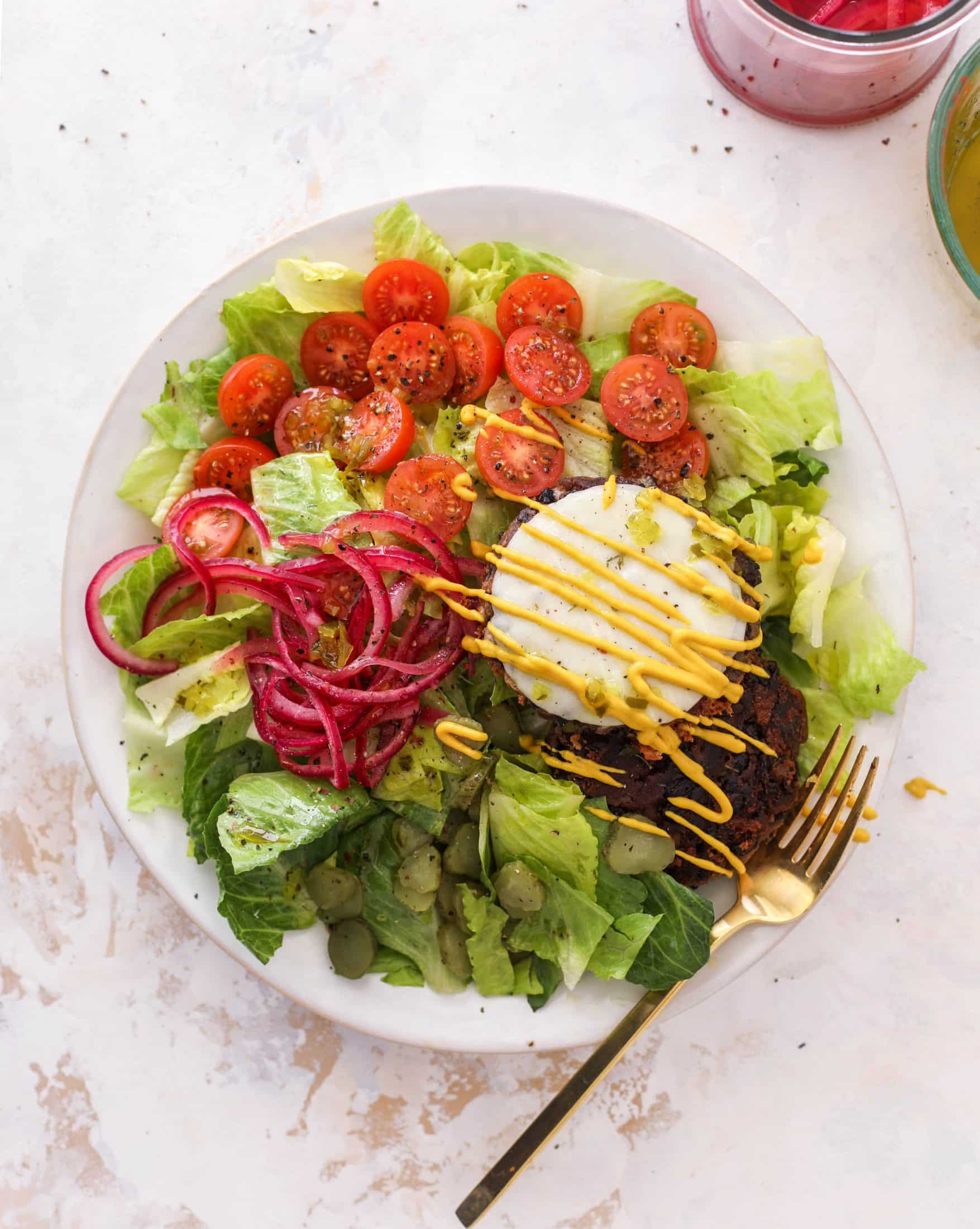 black bean burger bowls