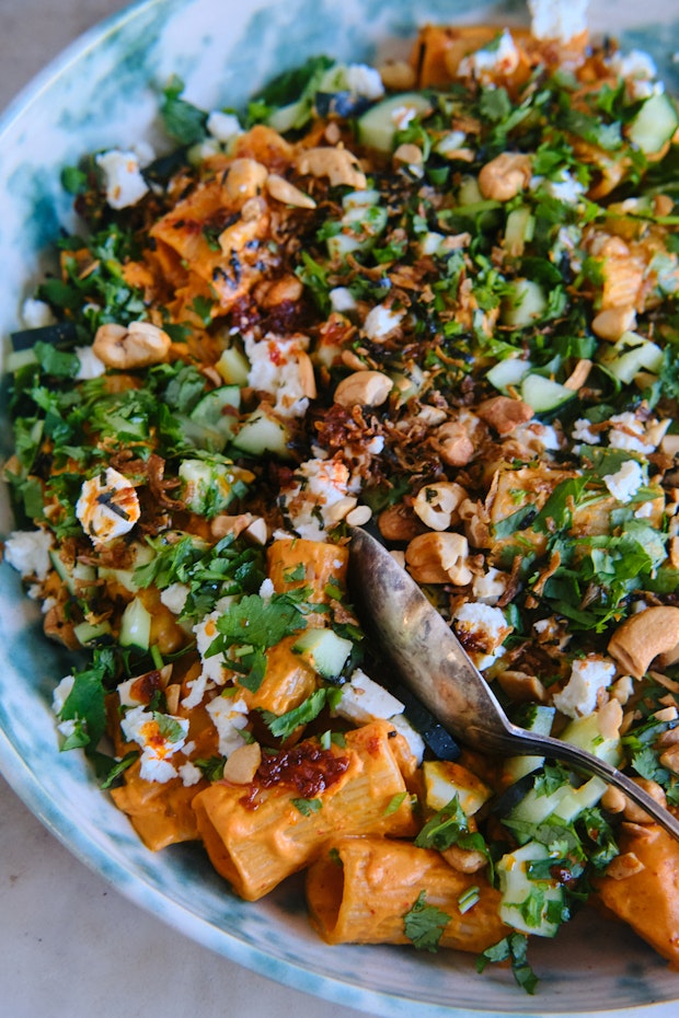Spicy Chickpea Pasta Bowls