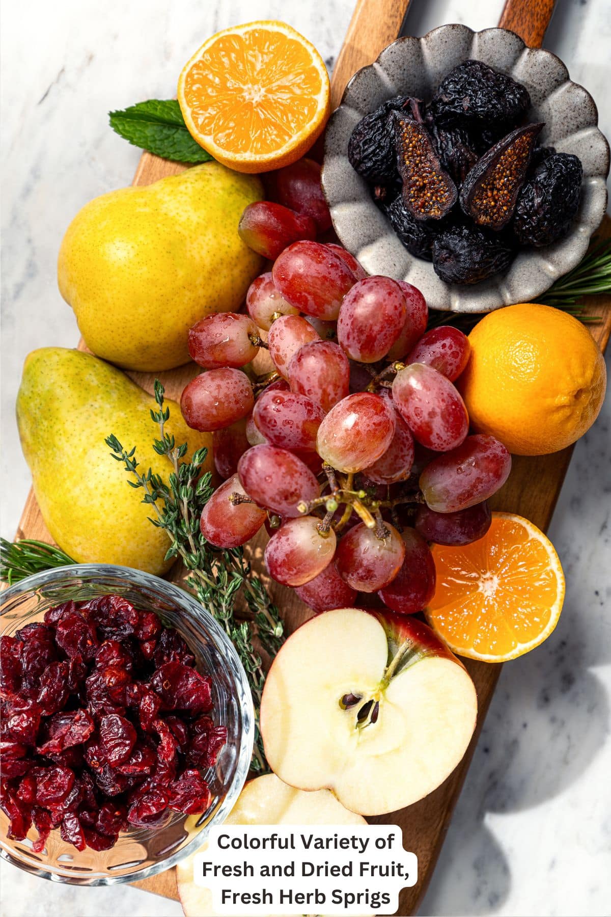 Your ultimate guide to creating a charcuterie and cheese board! I'll show you how to choose and arrange everything for a beautiful spread. Fresh and dried fruit for charcuterie board.