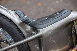 1967 Harley Shovelhead hardtail chopper by Chris Hatton at Left Hand Choppers