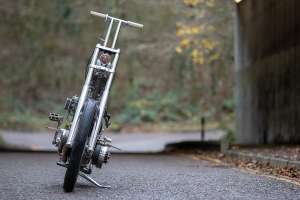 1967 Harley Shovelhead hardtail chopper by Chris Hatton at Left Hand Choppers
